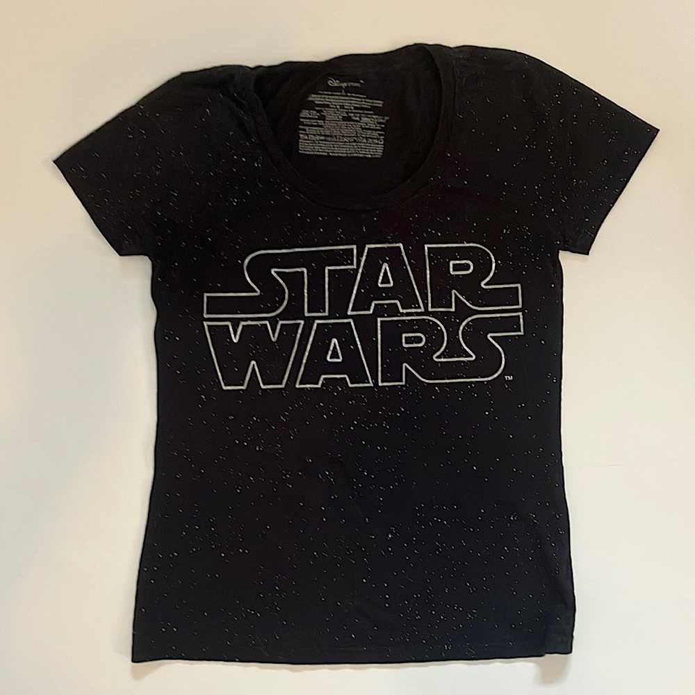 Star Wars black graphic tee juniors size large